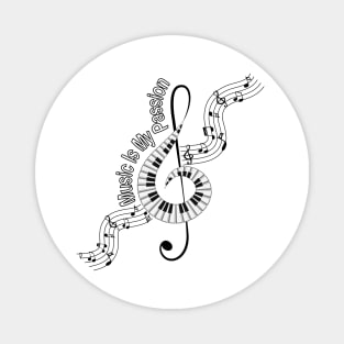 Treble Clef Piano Magnet